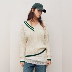 Zara cable-knit sweater